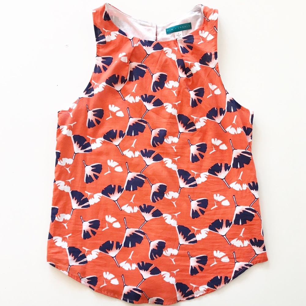 Pim + Larkin Red Floral Top